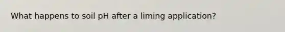 What happens to soil pH after a liming application?