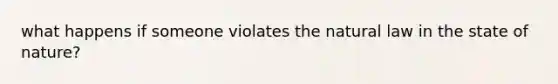 what happens if someone violates the natural law in the state of nature?