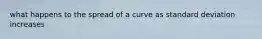 what happens to the spread of a curve as standard deviation increases