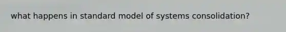 what happens in standard model of systems consolidation?