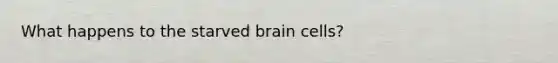 What happens to the starved brain cells?