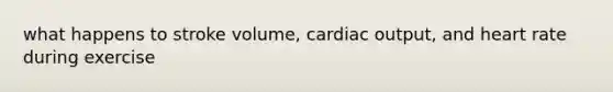 what happens to stroke volume, cardiac output, and heart rate during exercise