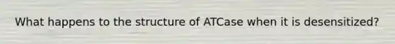 What happens to the structure of ATCase when it is desensitized?