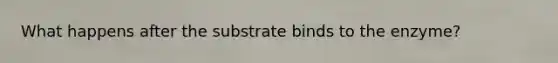 What happens after the substrate binds to the enzyme?