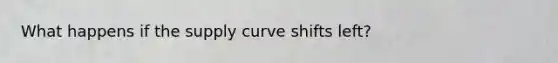 What happens if the supply curve shifts left?