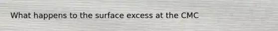 What happens to the surface excess at the CMC