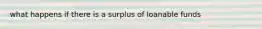 what happens if there is a surplus of loanable funds