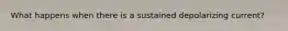 What happens when there is a sustained depolarizing current?