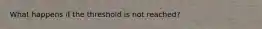 What happens if the threshold is not reached?