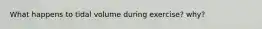 What happens to tidal volume during exercise? why?