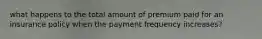 what happens to the total amount of premium paid for an insurance policy when the payment frequency increases?