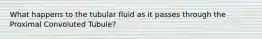 What happens to the tubular fluid as it passes through the Proximal Convoluted Tubule?