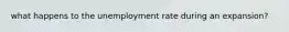 what happens to the unemployment rate during an expansion?