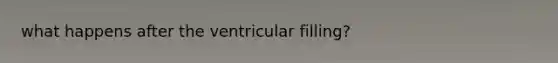 what happens after the ventricular filling?