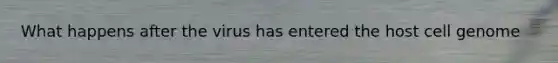 What happens after the virus has entered the host cell genome