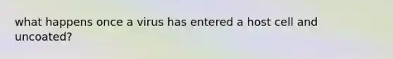 what happens once a virus has entered a host cell and uncoated?