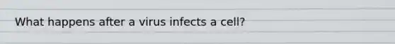 What happens after a virus infects a cell?