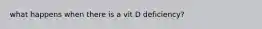 what happens when there is a vit D deficiency?