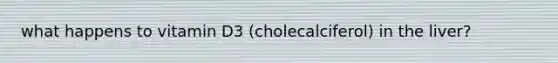 what happens to vitamin D3 (cholecalciferol) in the liver?