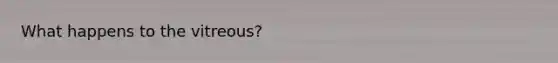 What happens to the vitreous?