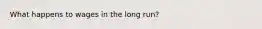 What happens to wages in the long run?