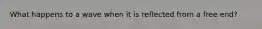 What happens to a wave when it is reflected from a free end?