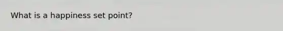 What is a happiness set point?