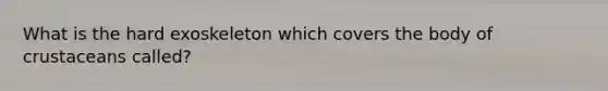 What is the hard exoskeleton which covers the body of crustaceans called?