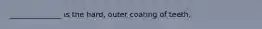 ______________ is the hard, outer coating of teeth.