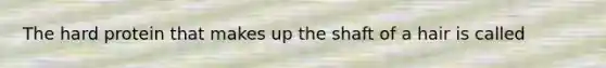 The hard protein that makes up the shaft of a hair is called