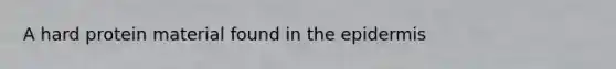 A hard protein material found in the epidermis
