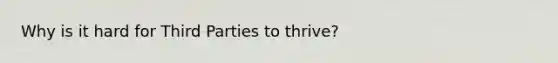 Why is it hard for Third Parties to thrive?