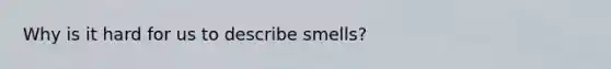 Why is it hard for us to describe smells?