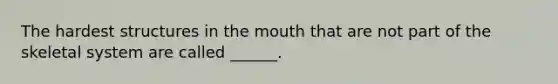 The hardest structures in the mouth that are not part of the skeletal system are called ______.