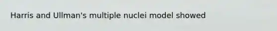 Harris and Ullman's multiple nuclei model showed