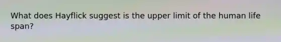 What does Hayflick suggest is the upper limit of the human life span?