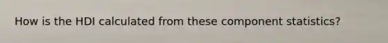 How is the HDI calculated from these component statistics?