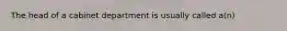 The head of a cabinet department is usually called a(n)