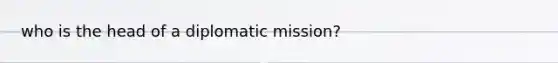 who is the head of a diplomatic mission?