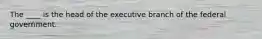 The ____ is the head of the executive branch of the federal government.