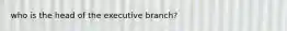 who is the head of the executive branch?