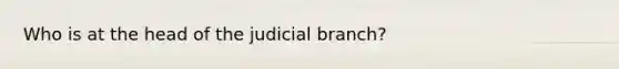 Who is at the head of the judicial branch?