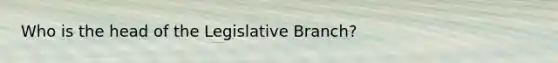 Who is the head of the Legislative Branch?