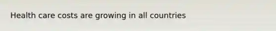 Health care costs are growing in all countries