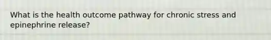 What is the health outcome pathway for chronic stress and epinephrine release?