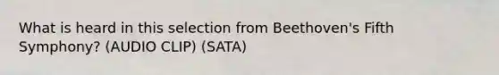 What is heard in this selection from Beethoven's Fifth Symphony? (AUDIO CLIP) (SATA)