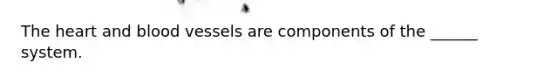 The heart and blood vessels are components of the ______ system.