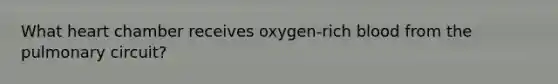 What heart chamber receives oxygen-rich blood from the pulmonary circuit?