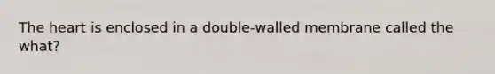 The heart is enclosed in a double-walled membrane called the what?