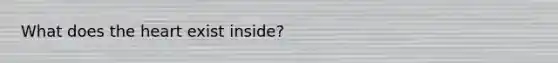 What does the heart exist inside?